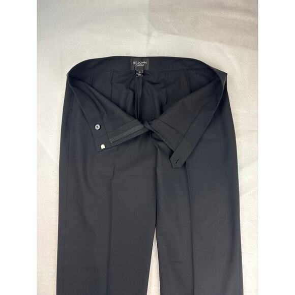 Women’s St. John Caviar Size 10 Black Slacks. - Picture 2 of 4